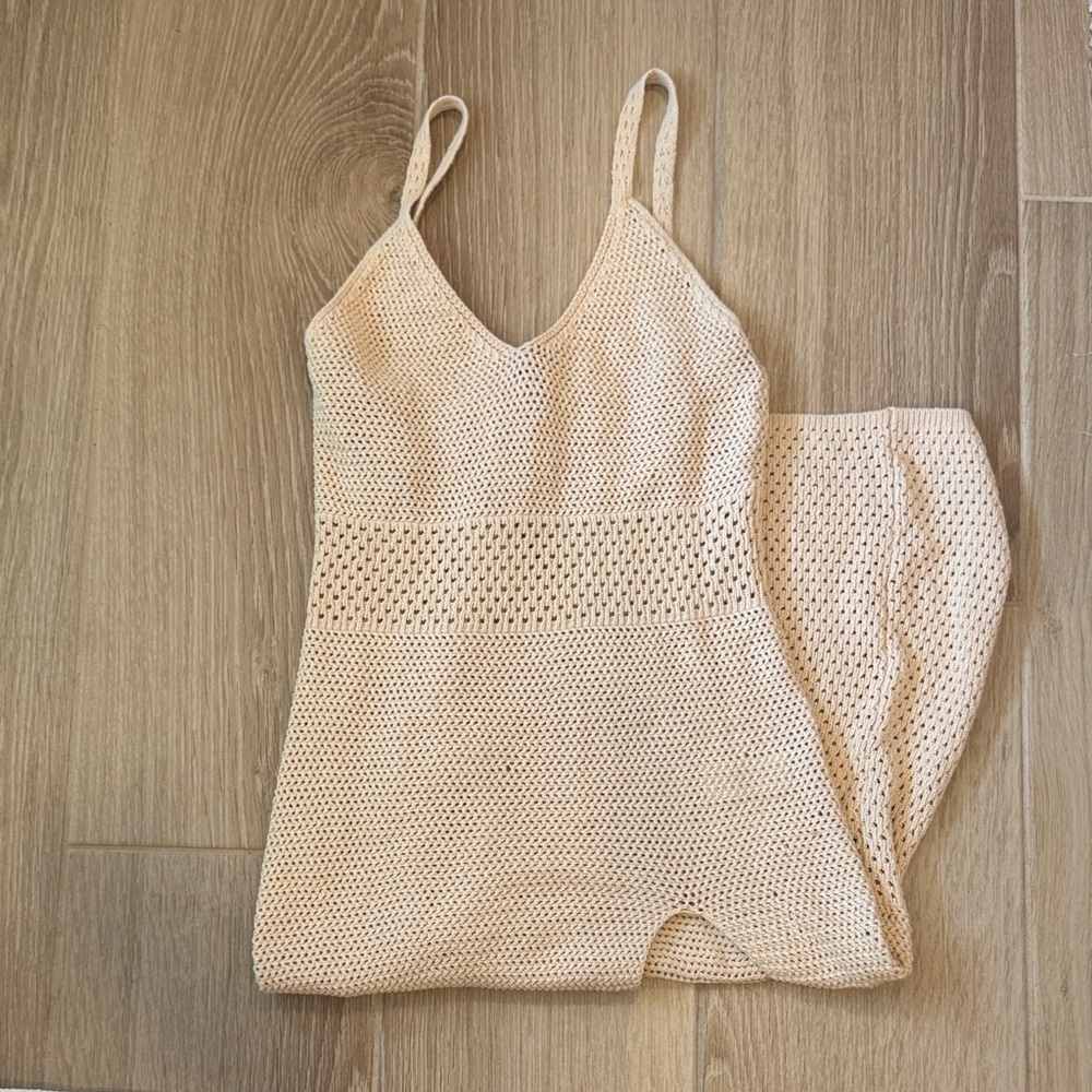 Cream Crochet Dress